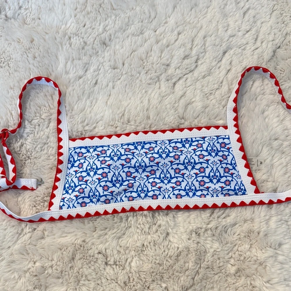 Blue and Red Patterned Bikini Set - Picture 2 of 4